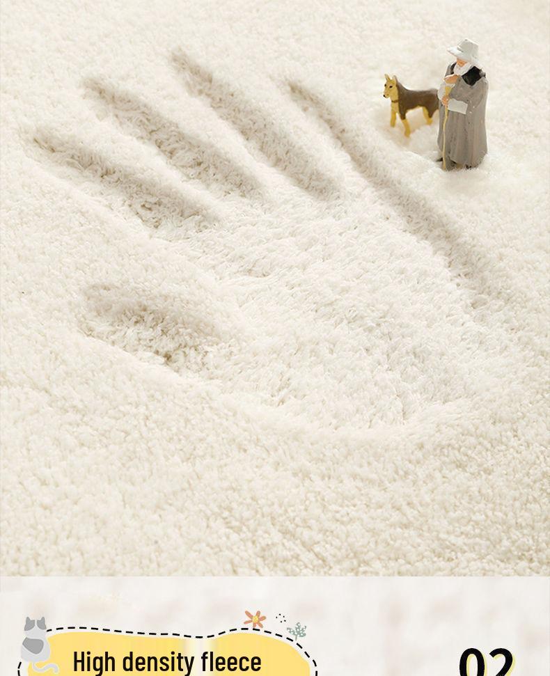 Irregular Cloud Faux Cashmere Water-Absorbing Doormat - Cute Cartoon Design for Bathroom & Kitchen.