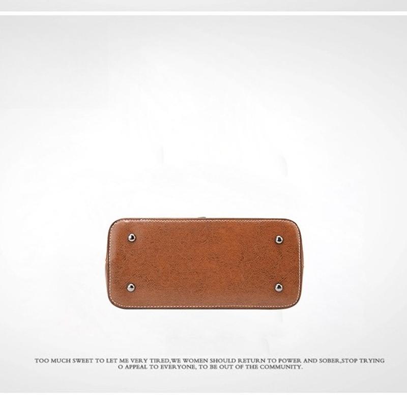 Genuine Leather Women Handbag Fashion Cowhide Ladies Crossbody Bag Korean Style Women Commuter Shopping Shoulder Bag