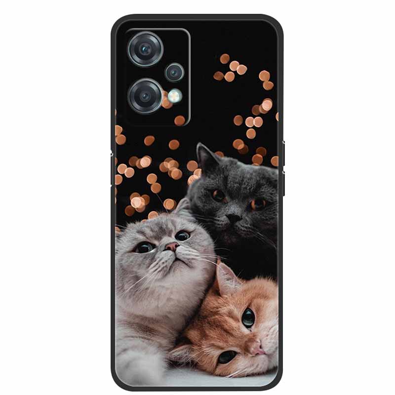 For OnePlus Nord CE 2 Lite 5G Cases Black Silicone Luxury Bumper TPU Case Cover Capa For OnePlus Nord CE 2 5G Shockproof Cases