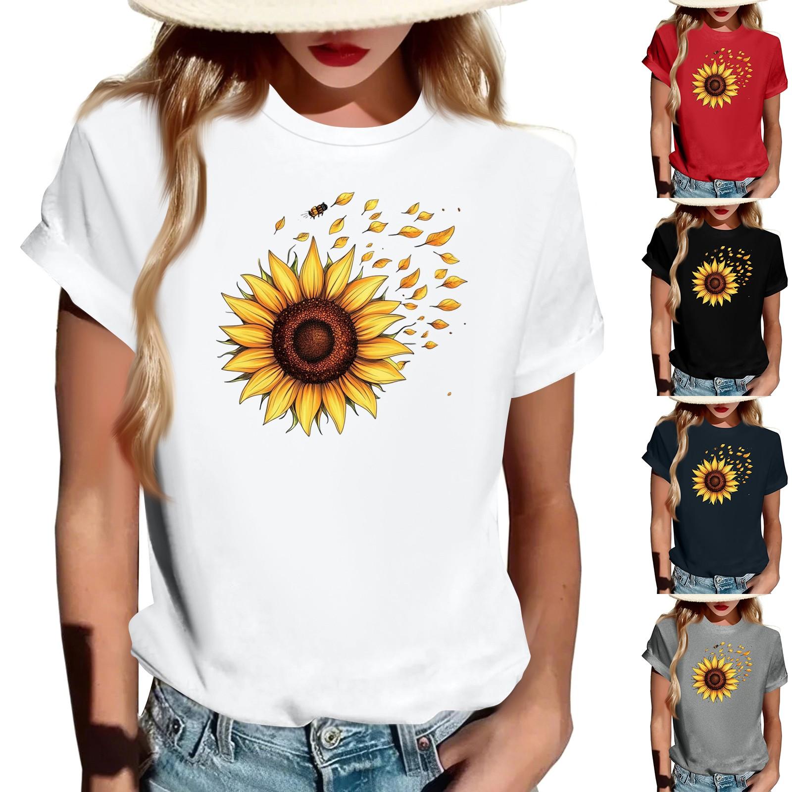 

Женская модная футболка с круглым вырезом, повседневная, с ретро-принтом, с короткими рукавами XL тёмно-синий