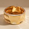 Personalized Metal Smooth Folds Geometric Round Bracelet Bracelet Jewelry