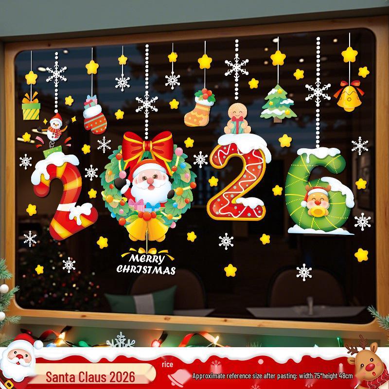 Santa Claus Window Cling Christmas Decoration Decal