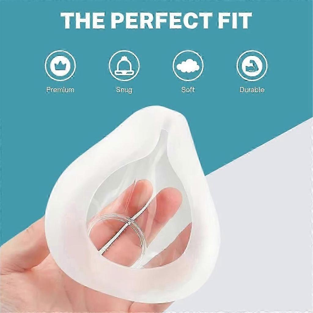 F20 Replacement Cushion for & CPAP Masks, Soft Silicone Seal, Snug Fit for Nose & Mouth Large