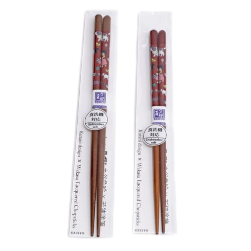 Heidi Kutani Ware Couple Chopsticks, Made in Japan, Hokuriku Traditional Crafts, Heidi, Girl of the Alps, Pair of Chopsticks, Floral Pattern, Peter, C