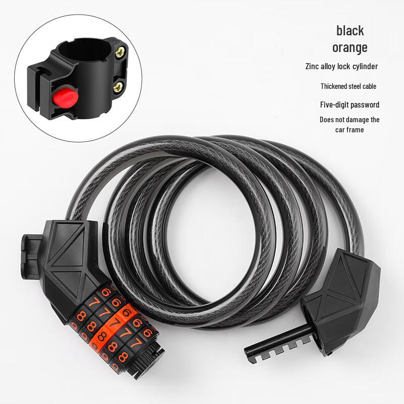 GEETHA 5-Digit Combination Bike Cable Locks (2-Pack)
