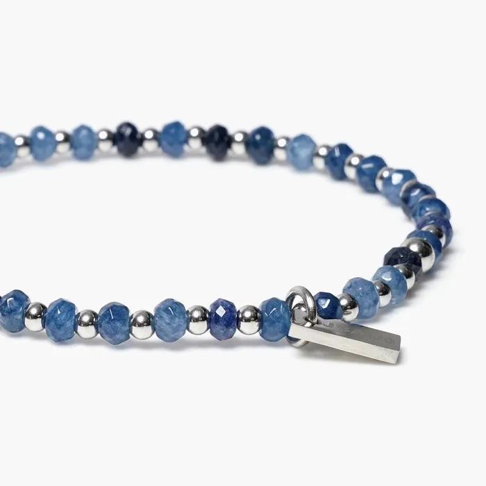 Deep Blue Rondel Cut 685 Double Face Daisy 1138 Bracelet Set (C2403-SE370_BL)