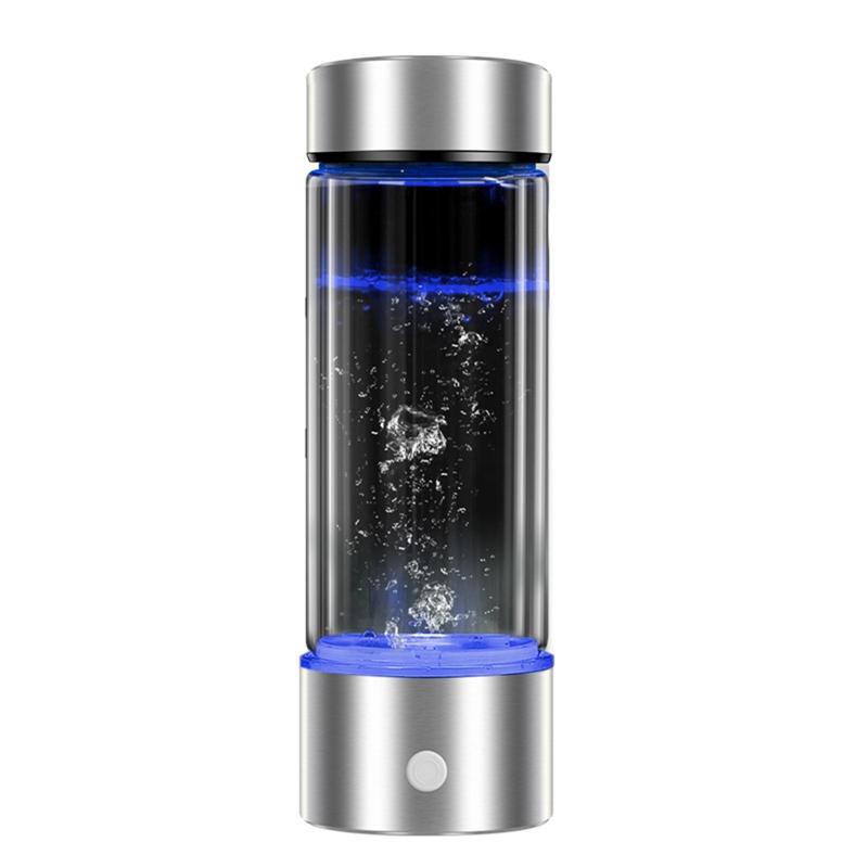 

Генератор водородной воды, щелочной генератор, перезаряжаемая портативная бутылка-ионизатор воды, суперантиоксидановая чашка для воды, богатая водородом серебряный