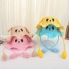 Kids Anti-UV Straw Sun Hat with Moving Rabbit Ear Cute Bunny Fisherman Hat Summer Beach Cap Wide Brim Sun Hat for Girls Boys