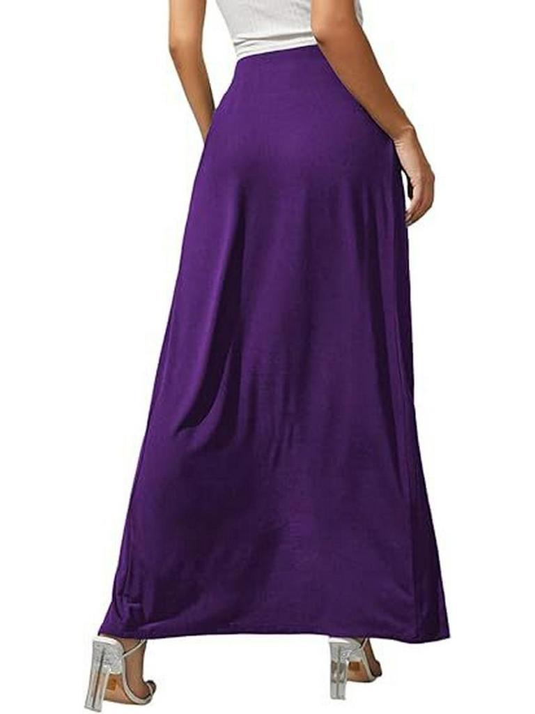 Elegant Women's Irregular Evening Gown - Solid Color Long Dress