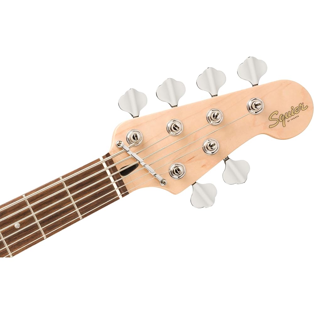 Squier by Fender Affinity Series Jazz Bass VI Black Metallic Laurel Fingerboard Soft Case Included