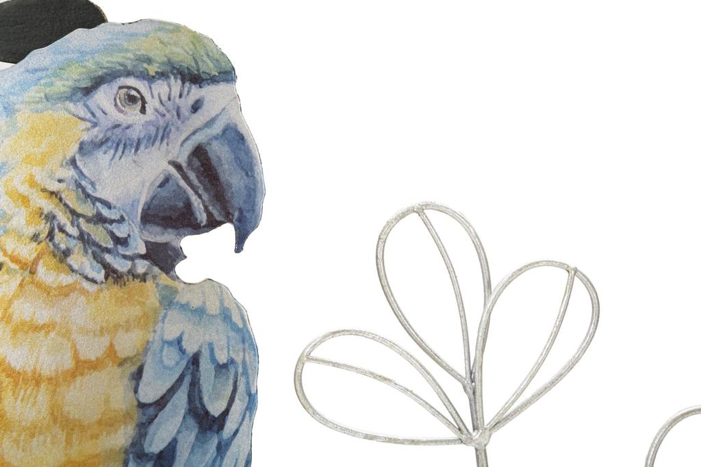 Wandpaneel aus Eisen Papagei Cm 28,6X2,5X74,3