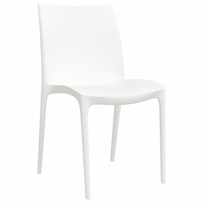 VidaXL Chaises de jardin lot de 2 blanc 50x46x80 cm polypropylène 364734