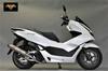 PCX125 Muffler Alegria Titanium Solid Muffler Silver Color Motorcycle Parts Full Exhaust Custom Parts Replacement Aftermarket Part Deep Bass Valiente