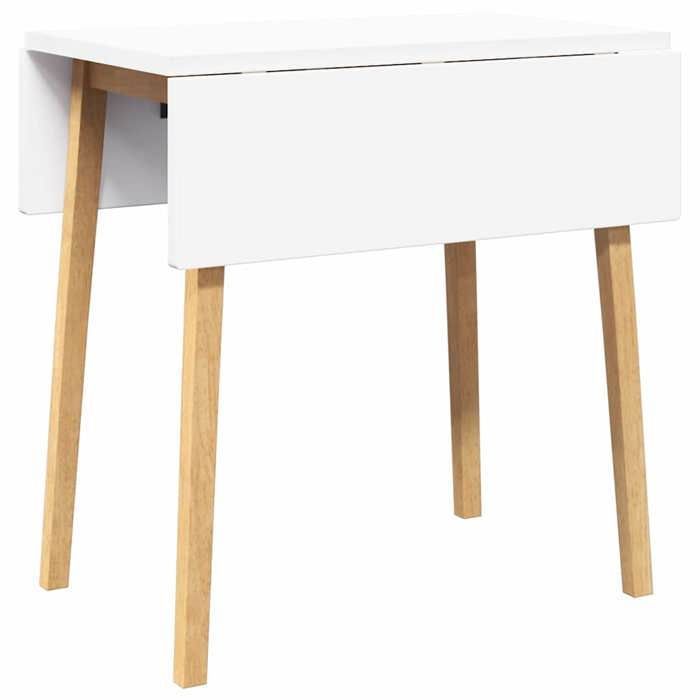 VidaXL Table à manger naturel bois massif et caoutchouc, table de salle à manger, table à dîner, meuble à manger 4102536