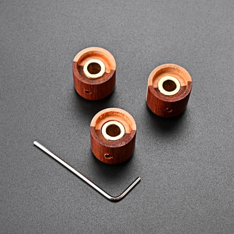 Wooden Volume Tone Control Knobs Electric Guitar Bass Knobs Potentiometer Cap Instrument Accessories Easy to Use
