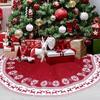 Festival Tree Skirt Knitted Tree Skirt Apron Snowflake Deer for Gift Holidays
