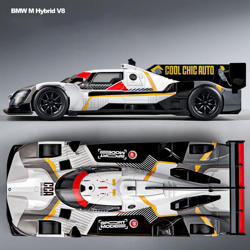 1/24 BMW M Hybrid V8 Super Racing Alloy Car Model Sound and Light Children's Toy Collectibles Birthday gift