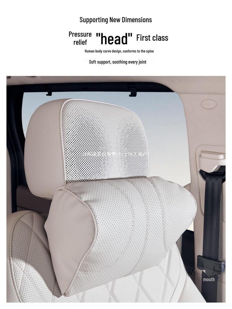 Compatible Wey Gaoshan 7/8/9 Headrest & Lumbar Support Pillow for Car Interior Neck Protection