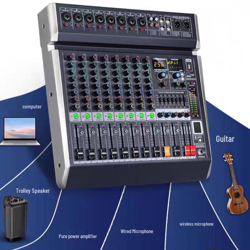 Desert Spring 8-Channel Professional Audio Mixer