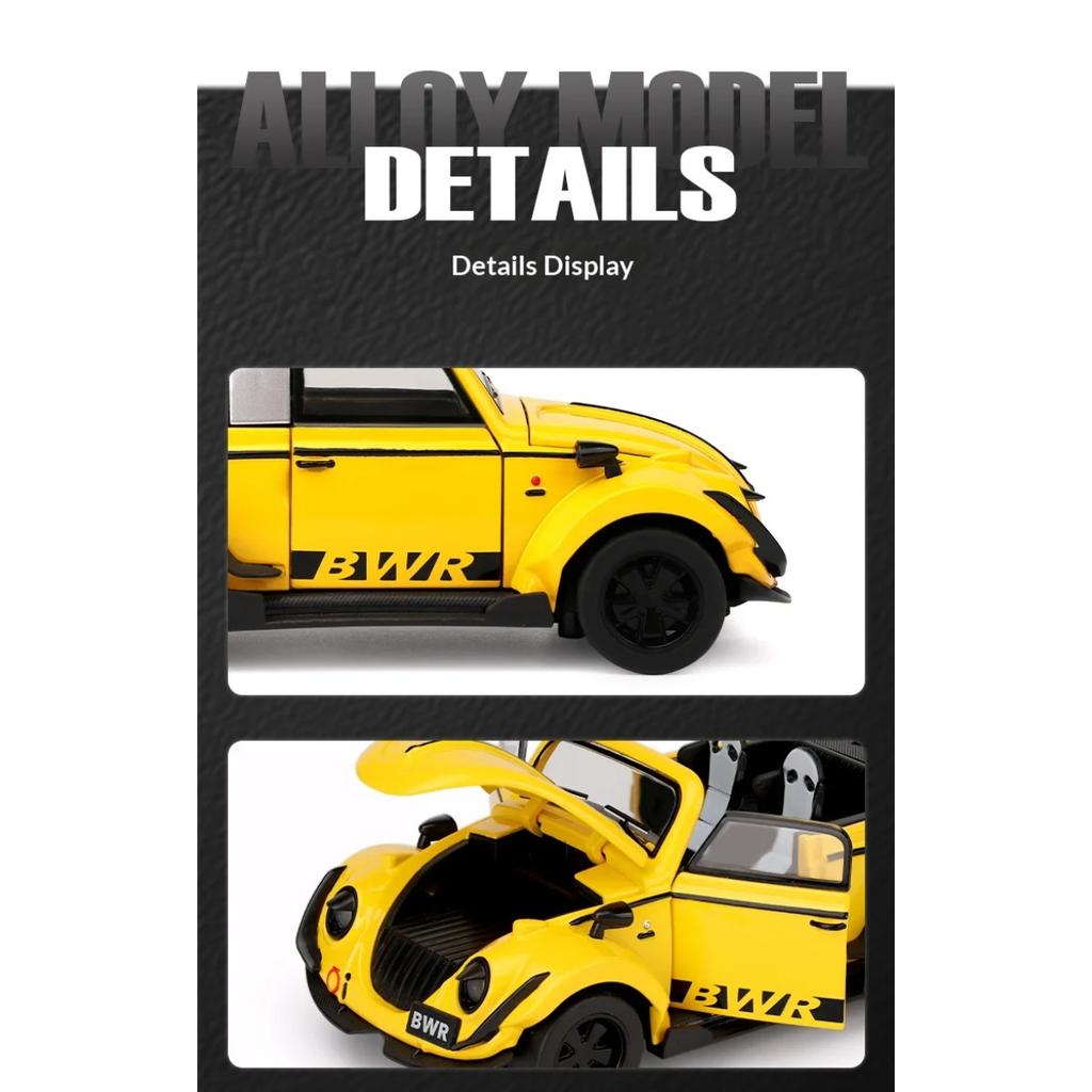 1/32 Scale Volkswagen Beetle Alloy Die-cast Car Model Simulation Retro Classic Car Collection Ornaments Children's Toys Gifts