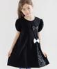 Bee Ribbon Short Size Shh01543 Dress, Sleeve, Girls', Spring/Summer, 110cm, Black,