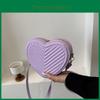 Sac à bandoulière tendance chic de rue en forme de cœur en PU souple pour filles