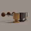Black Walnut Vintage Door Lock Creative Design Modern Door Knob Security Door Bar  Bedroom Use