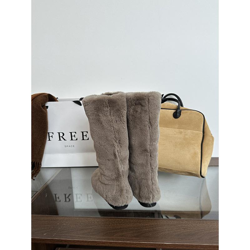 

2025 autumn and winter new plush boots women s boots 39 сірий колір