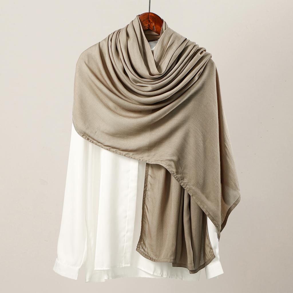 Cotton Rayon Modal Hijabs Scarf Solid Headscarf Wraps Big Size Plain Shawls Muslim Women Hijab Islamic Turban Headband 190*85cm