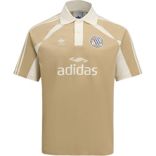 Adidas Originals 3 Stripes SHORT SLEEVE POLO Shirt Men s Grassland Brown KD0946 2XL коричневый