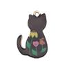 Cartoon Drip Oil Kitten Hollow Ring Jewelry Pendant Earring Keychain Accessory