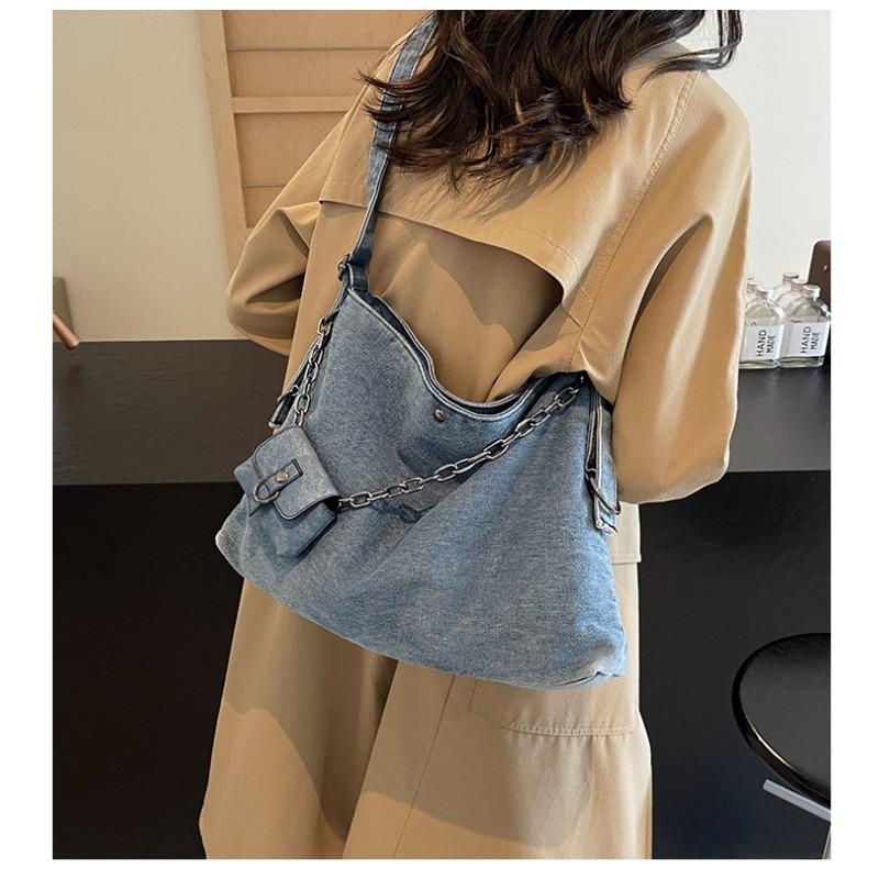 Armpit Bag Women Casual Large Capacity Denim Tote 2025 New Hundred Commuter Crossbody Bag