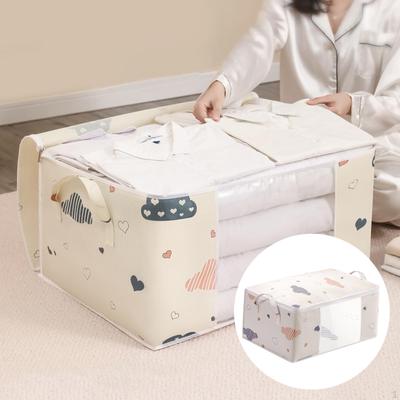 Bag with Double Layer Zipper and Handles, Storage Containers Clothes Organizers Sturdy