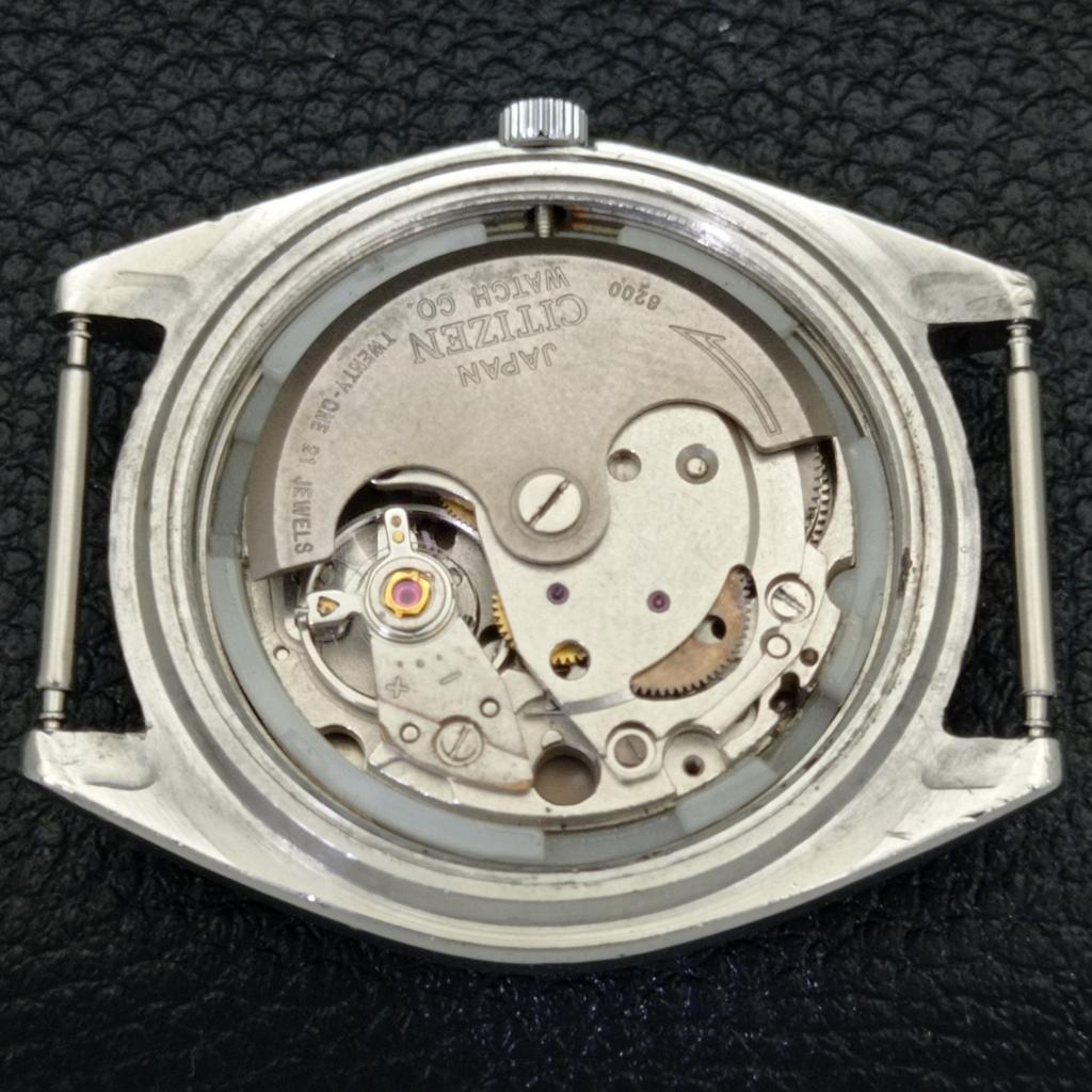 USED VINTAGE CITIZEN AUTOMATIC 8200 JAPAN MENS ARABIC BLUE DIAL WATCH A434810-2 R123-a434810