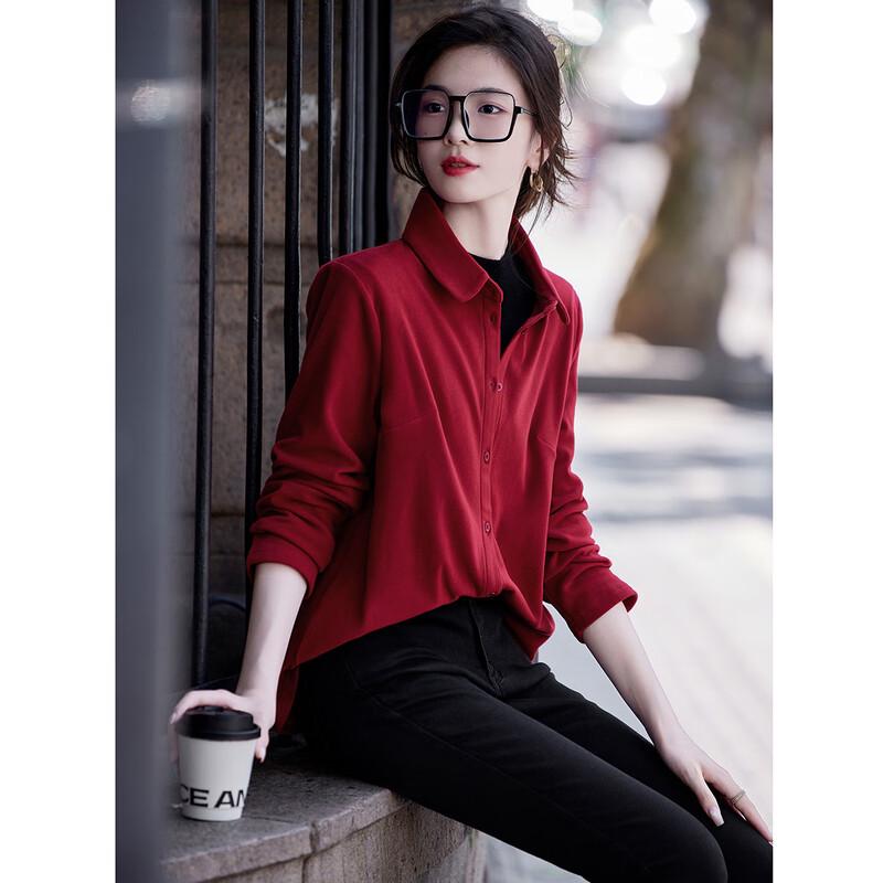 DeMana Sunset Reverie French Eton Collar Long-Sleeve Blouse S