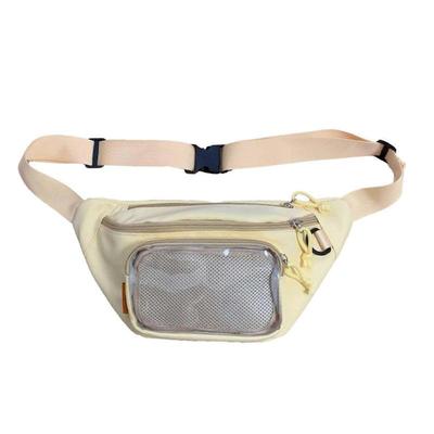 Chic Yellow Itabag With Transparent Pin Display Bags Fashion Crossbody Purse Waist Bag Chest Purses For Anime Fans  Yellow