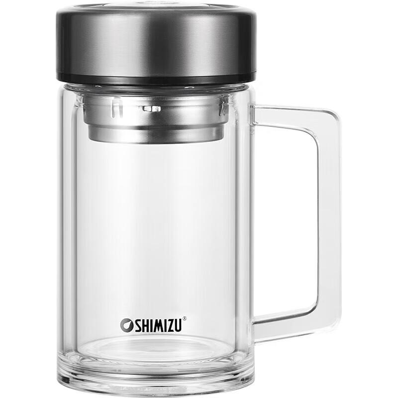 Qingshui Double-Layer Office Glass Cup