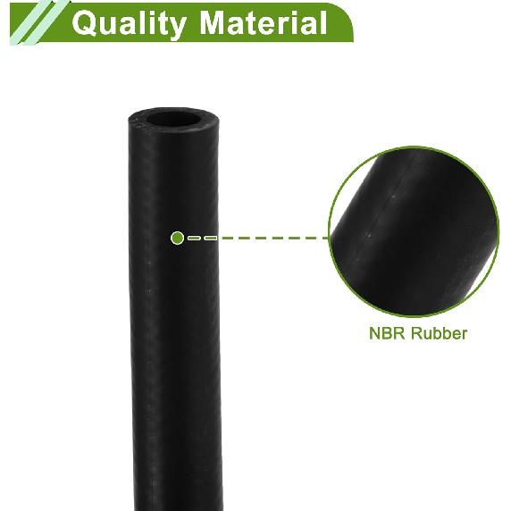 Universal 8ft Fuel Hose 3/8"ID Fuel Line Hose 0.62"OD Fuel Hose Vacuum Hose Automotive Fuel Hose NBR Rubber 1 Pcs