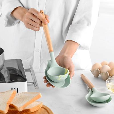 Löffelablage Dehnbar Rutschfeste Basis Silikon Praktische Hitzebeständige Löffelmatte für Zuhause