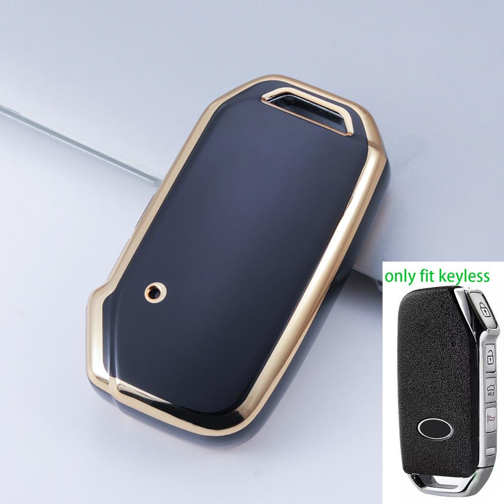 Gold Tpu Key Cover Holder Fob For Kia Sportage 2023 Ray Sorento Soul Telluride Cerato K5 K8 K3 GT-Line Ceed Niro Seltos Case