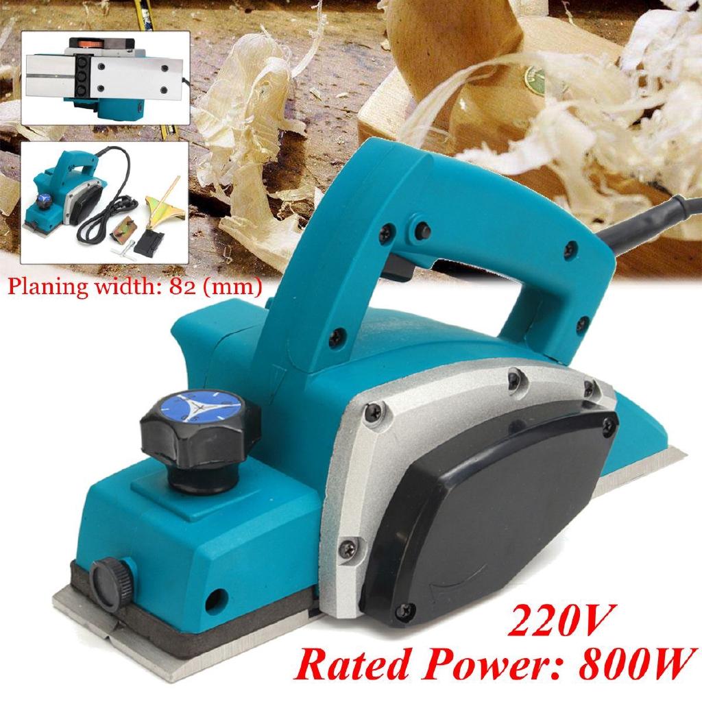 220V 50Hz Powerful Electric Wood Planer Door Plane Hand Held Woodworking Surface 800W