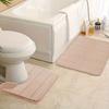 Yousheng 2 Buc/Set Covoraș de Baie Covor de Baie Fund Antiderapant 40x60cm 40x50cm Catifea Corală U-Formă Pătrat Pad de Baie