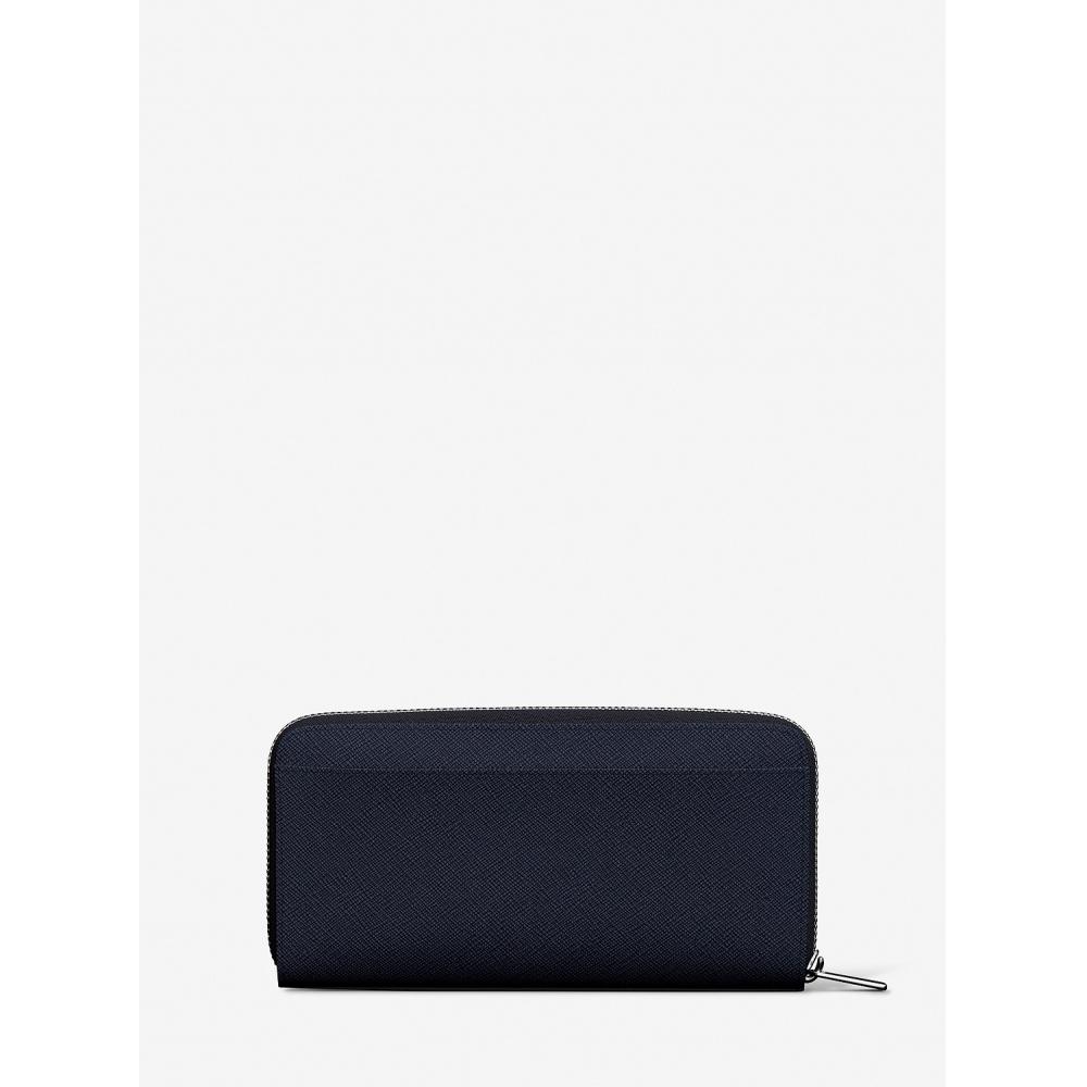 Michael Kors Cooper Saffiano Leather Zip Around Wallet 36s5lcoz3o410 Navy