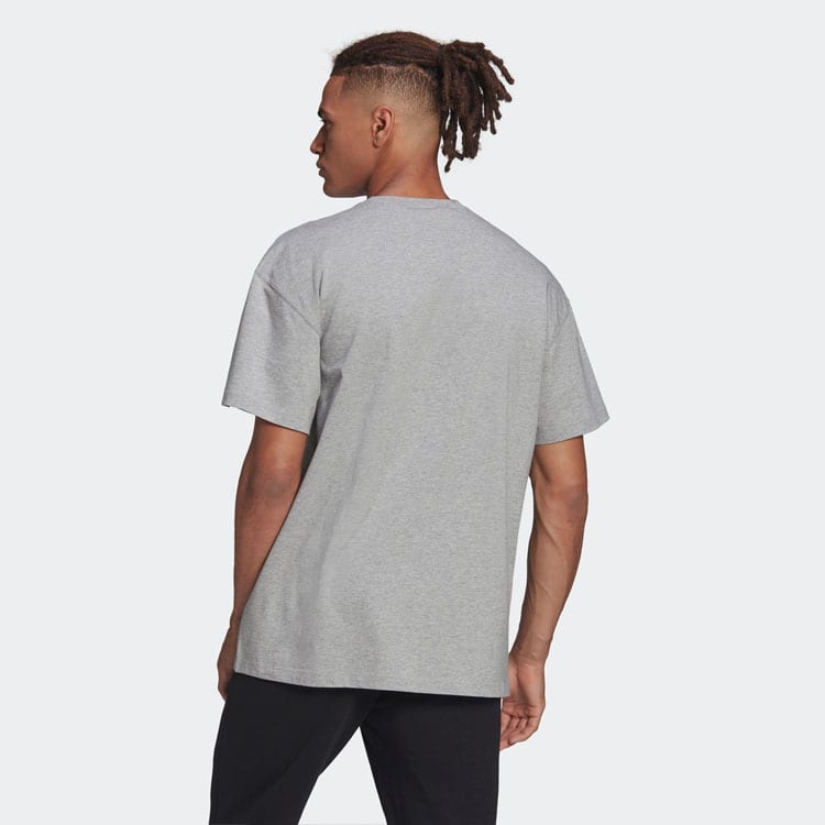 Adidas Drop Shoulder Sleeve T Shirt Men's Gray HE4365