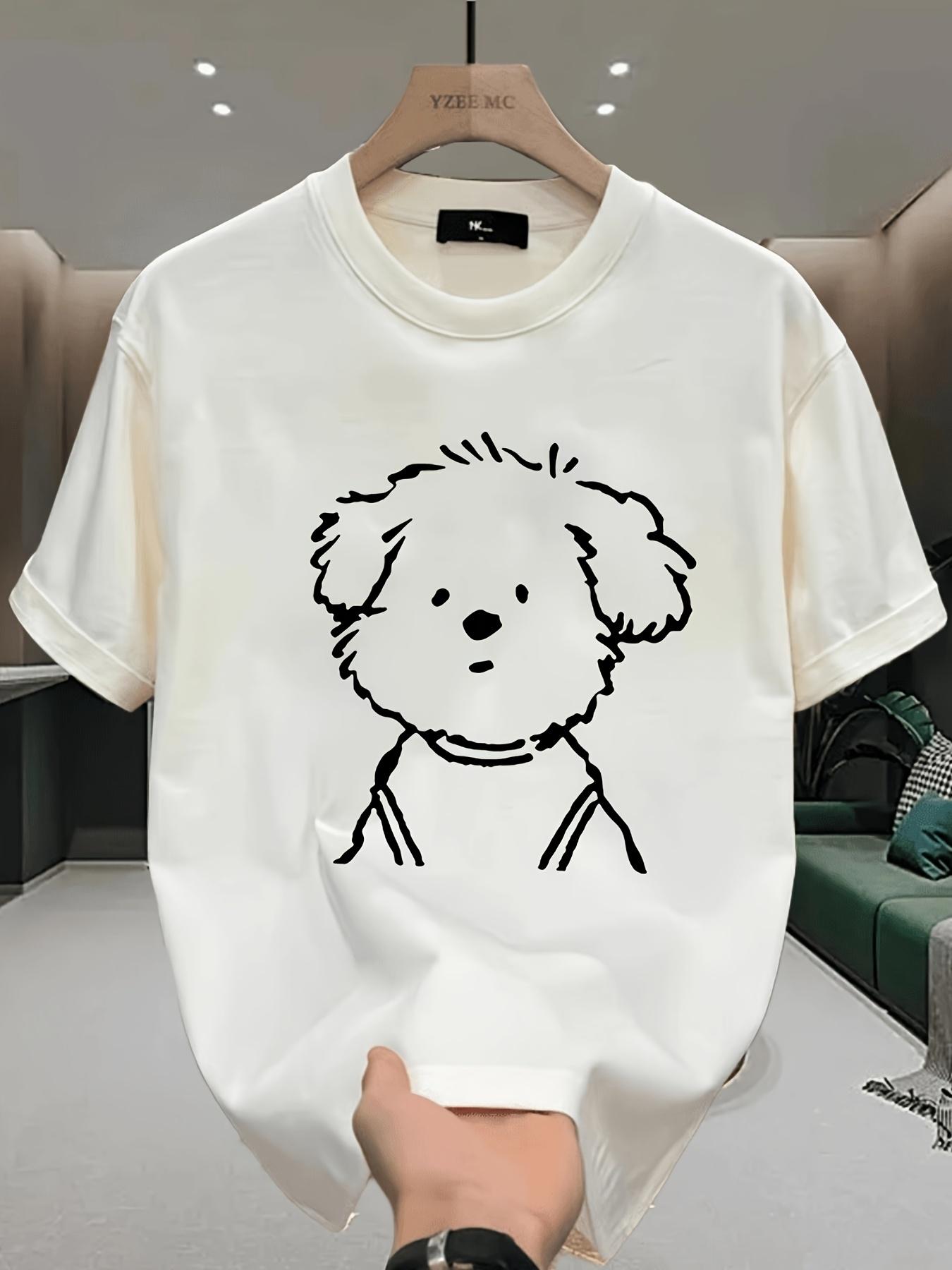 Mens Heavyweight 100 Cotton Graphic TShirt  Casual Summer Short Sleeve TShirt with Relaxed Crew Neck S