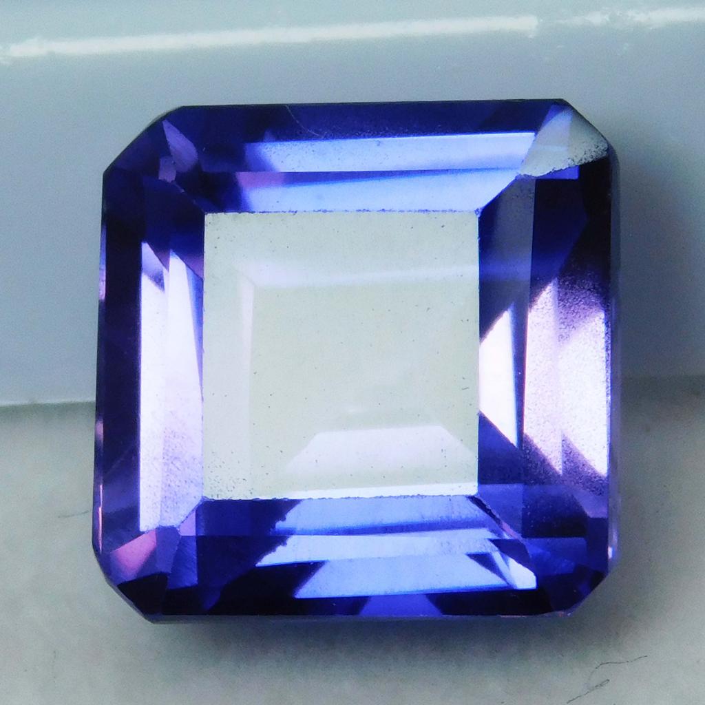 10 Carat Natural Purple Tanzanite Square Cut Loose Gemstone