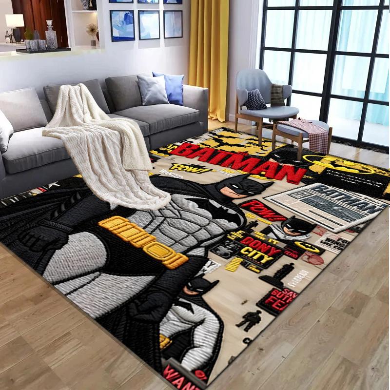 Batman Pattern Rug, Indoor/Outdoor Mat, for Picnic, Gameroom, Bedroom, Office, Living Room, Home Decor Carpet, Birthday Gift