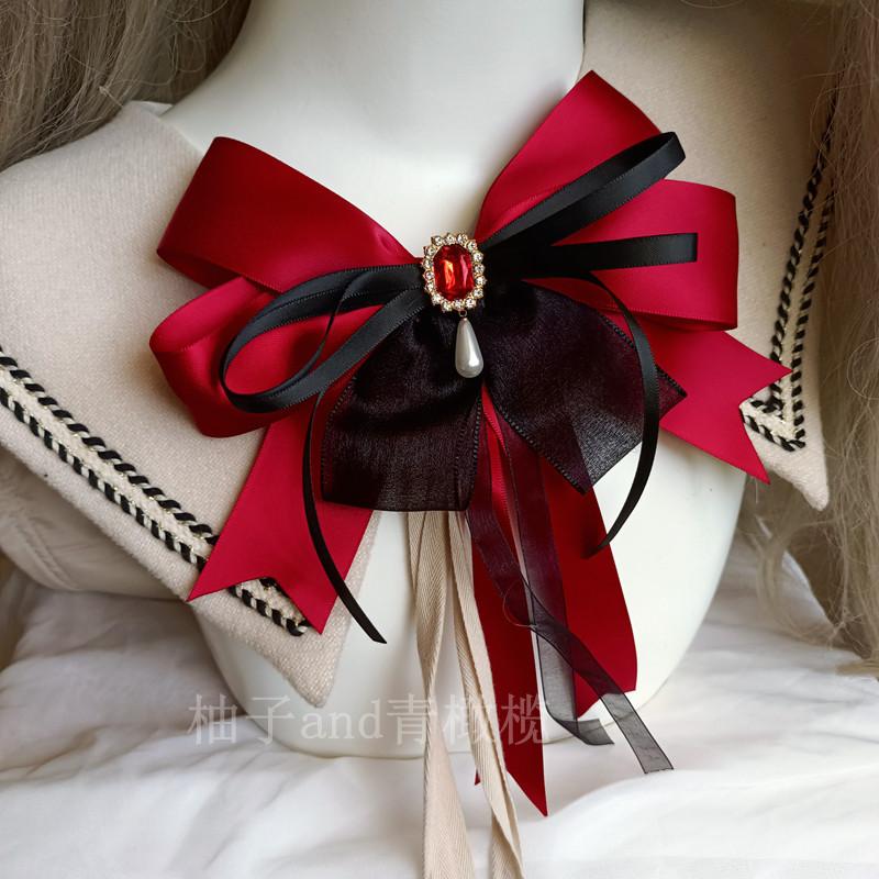 Dark Lolita Bow Hairpin Lolita Hair Accessories Hairclip Headgear Cos Collar Flower Hatsune Cosplay Accessories