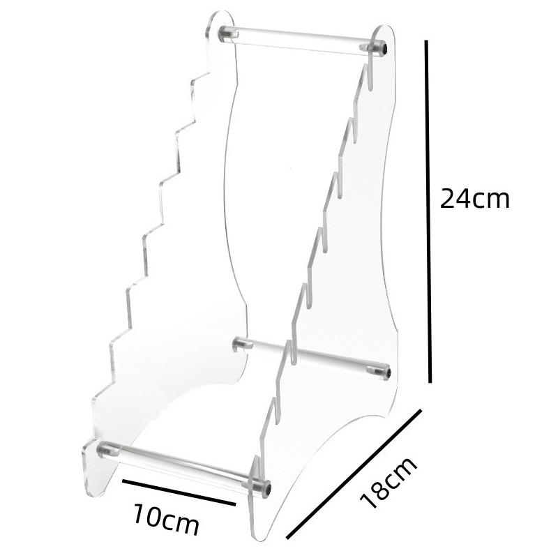 

Прозрачный акриловый кухонный нож из нержавеющей стали, подставка для хранения кухонных ножей, складной держатель для фруктовых ножей