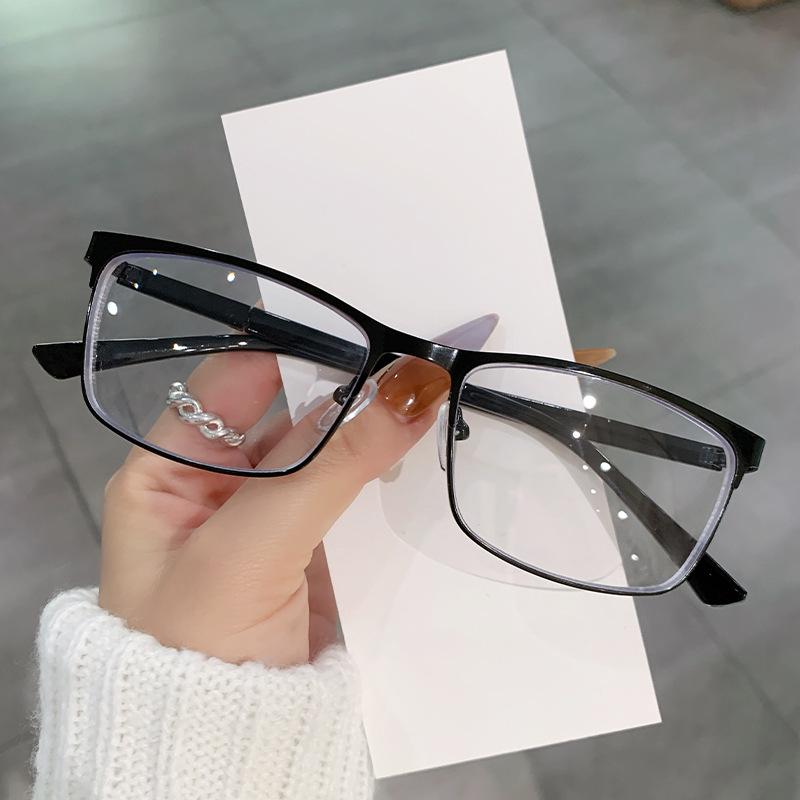 Unisex Fashion High-definition Anti-blue Light Reading Glasses Men's Business New Full-frame Glasses for Farsightedness +3.5+4.0